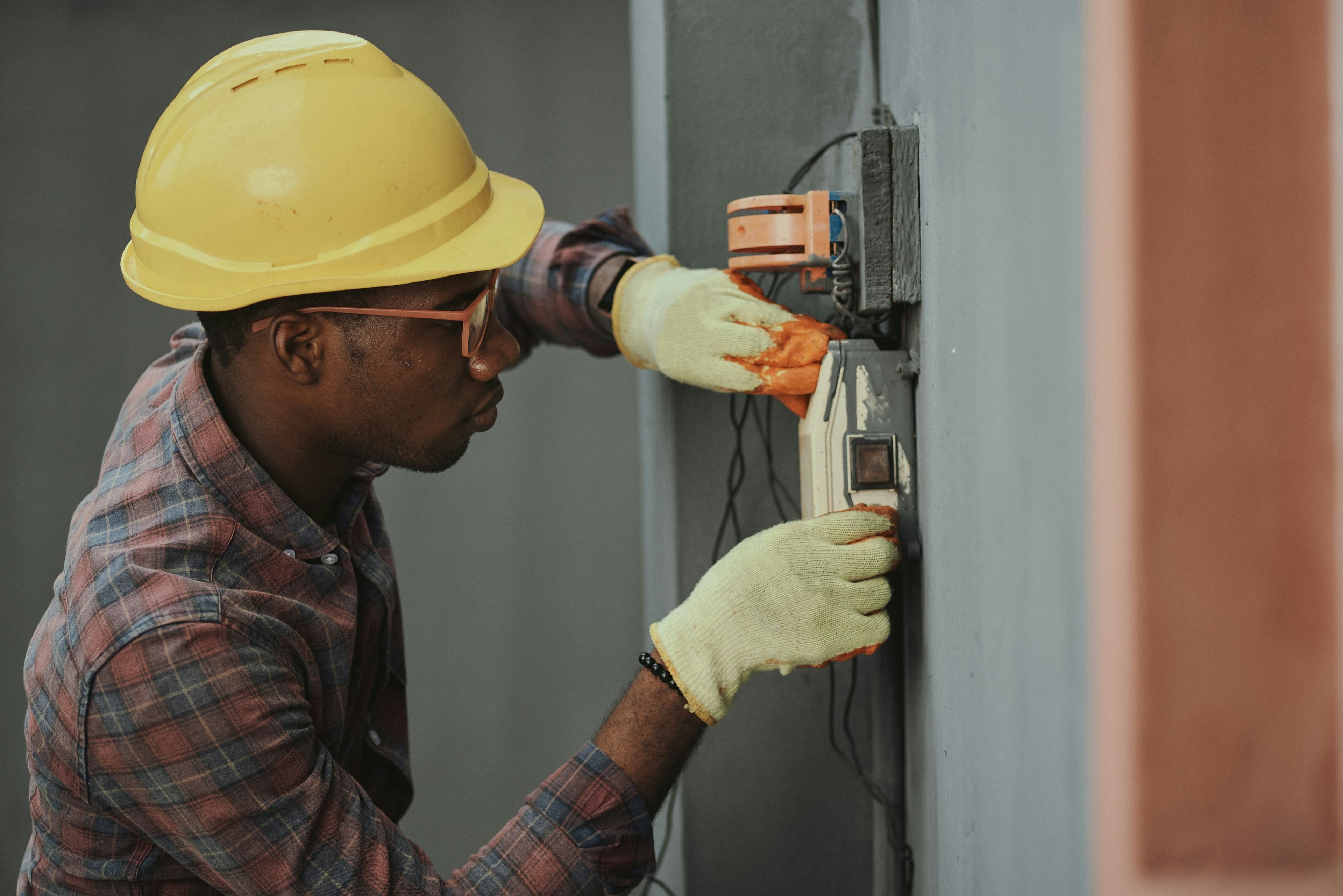 appliance technician at work